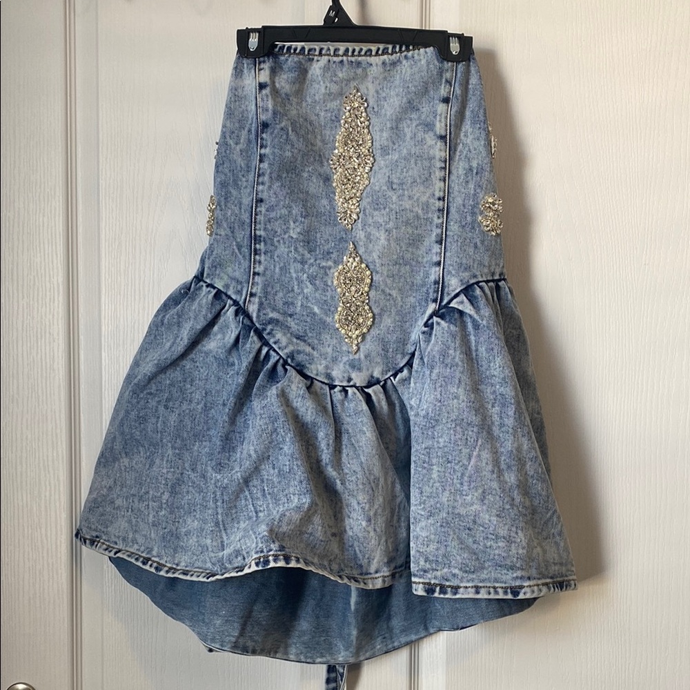 Bachelorette Denim & Diamonds Mini Dress